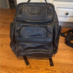 Black Leather Tumi Backpack